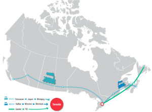 Canadá, VIA Rail - Roteiros de Trem dos Blogueiros