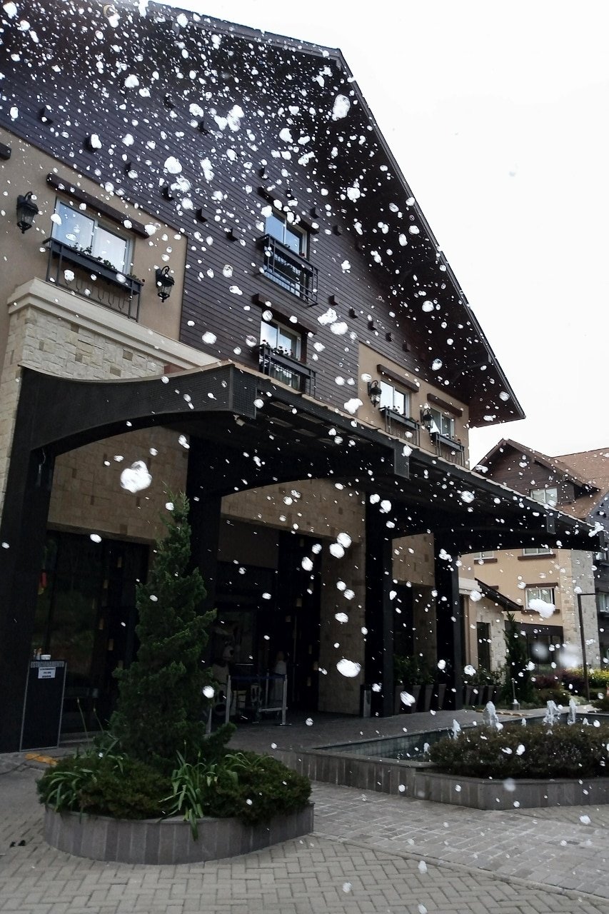 Neve em Gramado: truque do Wyndham