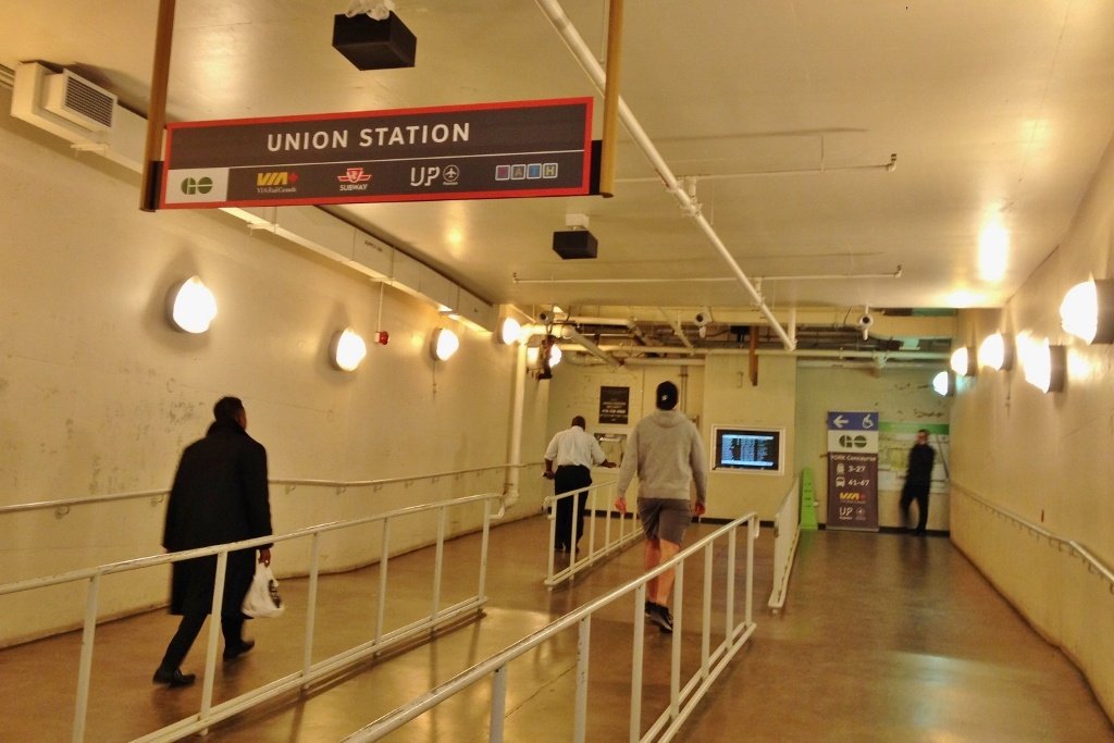 Sinalização do Path, na chegada à estação central Union Station